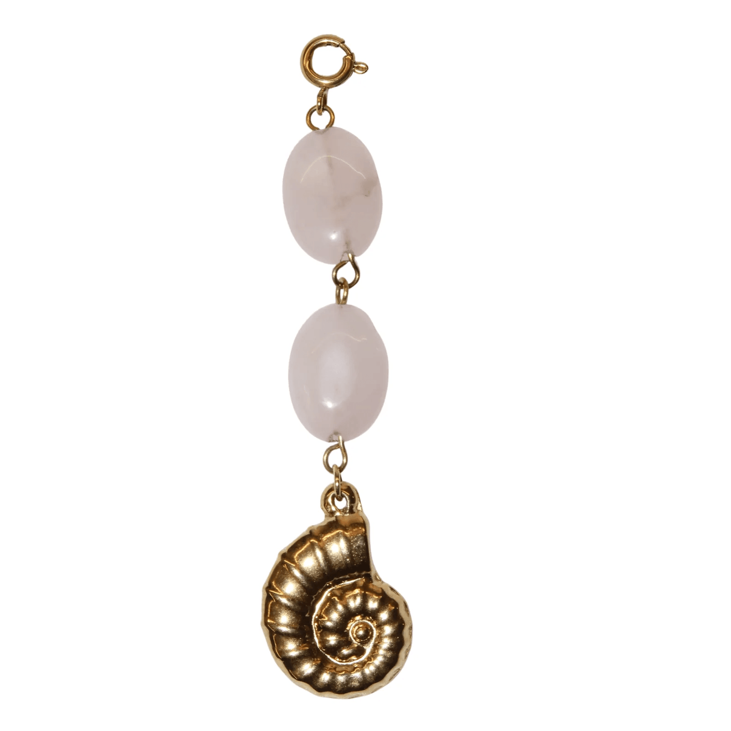 Nereus Spiral Shell Charm – Round Spiral Shell with Gold