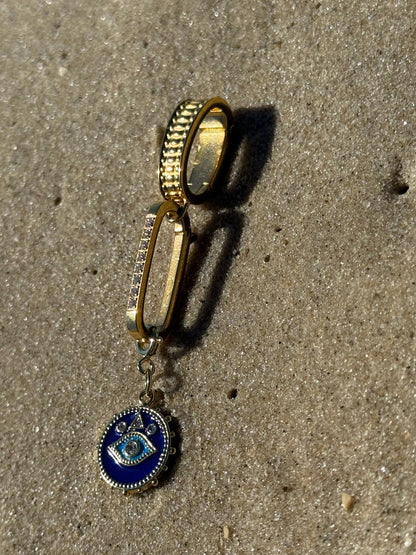 Solara Connector – Gold & Crystal Charm Link
